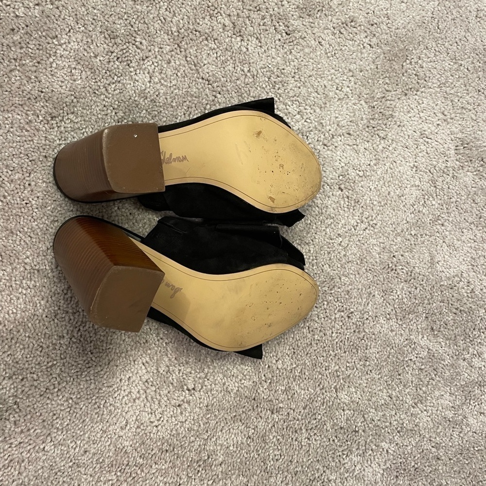 Sam Edelman Women’s Yumi Black Suede Heel Shoes - Picture 8 of 10